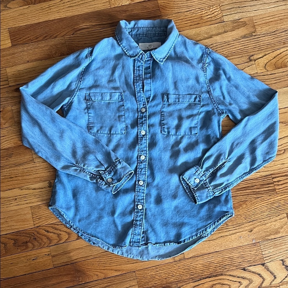 Thread & Supply Light Blue Denim Button-Down Shirt